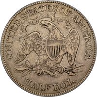 1890 Seated Liberty Half Dollar (50c) Photo 4