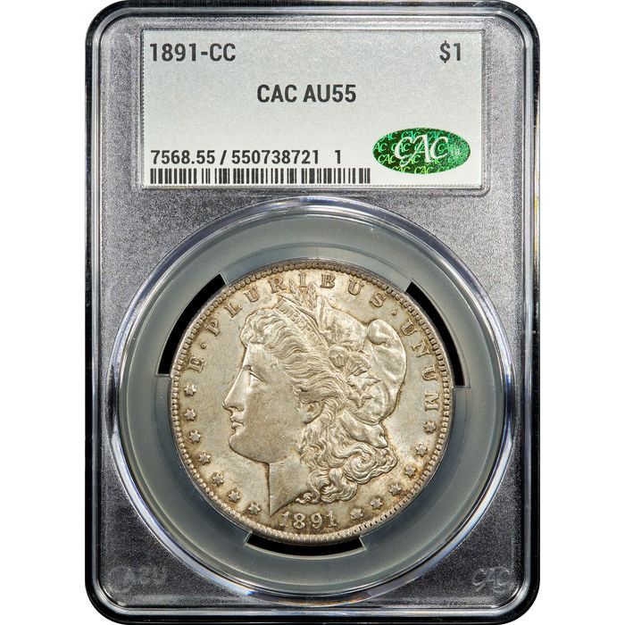 1891-CC Morgan Dollar ($1) Obverse Slab Image