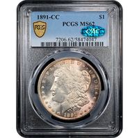 1891-CC Morgan Dollar ($1) Obverse Slab Image