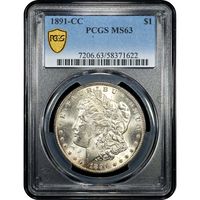 1891-CC Morgan Dollar ($1) Obverse Image