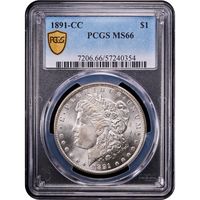 1891-CC Morgan Dollar ($1) Obverse Slab Image