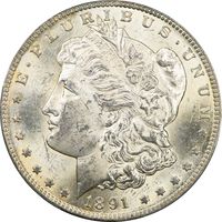 1891-CC Morgan Dollar ($1) VAM 3 Spitting Eagle Photo 3