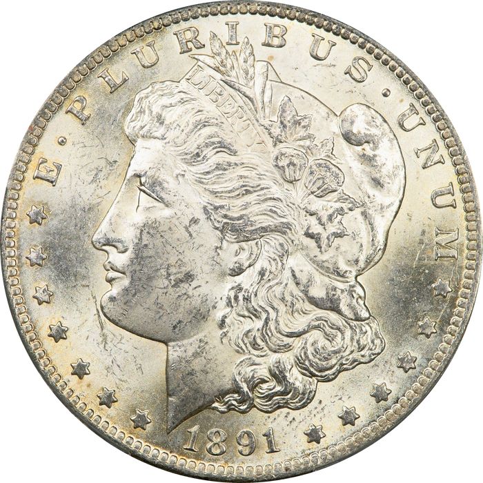 1891-CC Morgan Dollar ($1) VAM 3 Spitting Eagle Photo 3