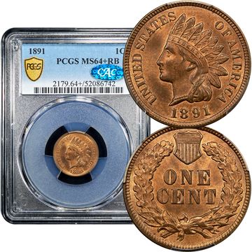 1891 Indian Cent (1c) Composite Image