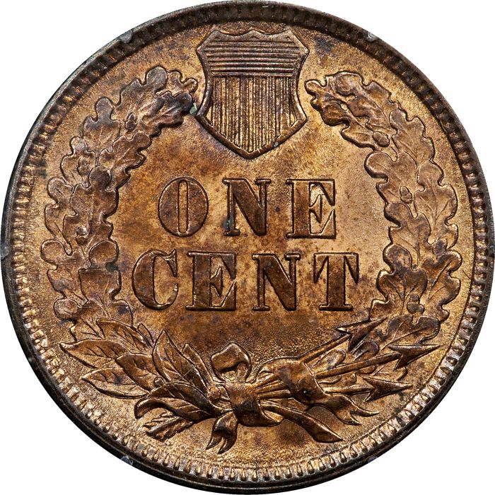 1891 Indian Cent (1c) Rattler Reverse Image