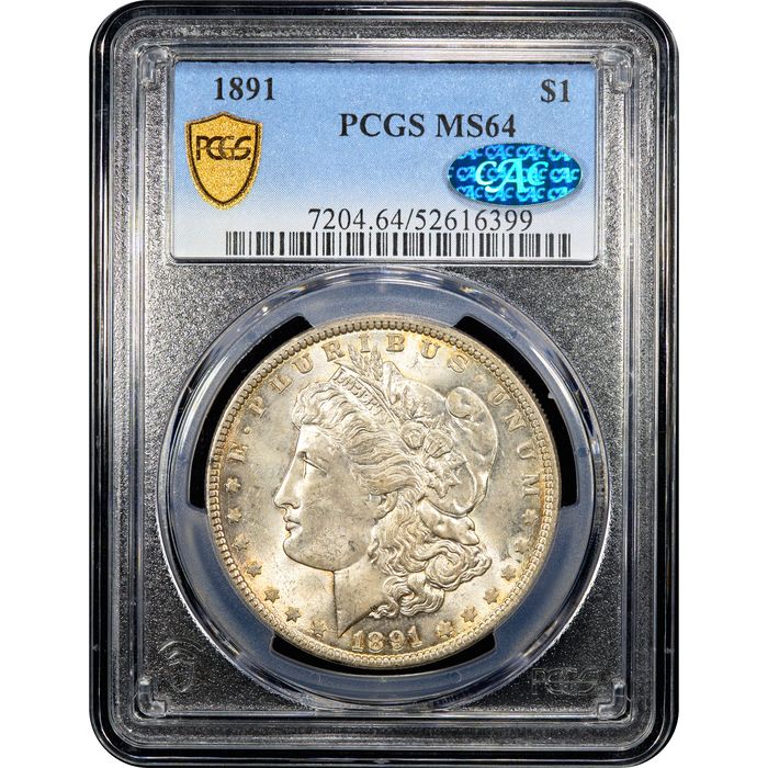 1891 Morgan Dollar ($1) Obverse Slab Image