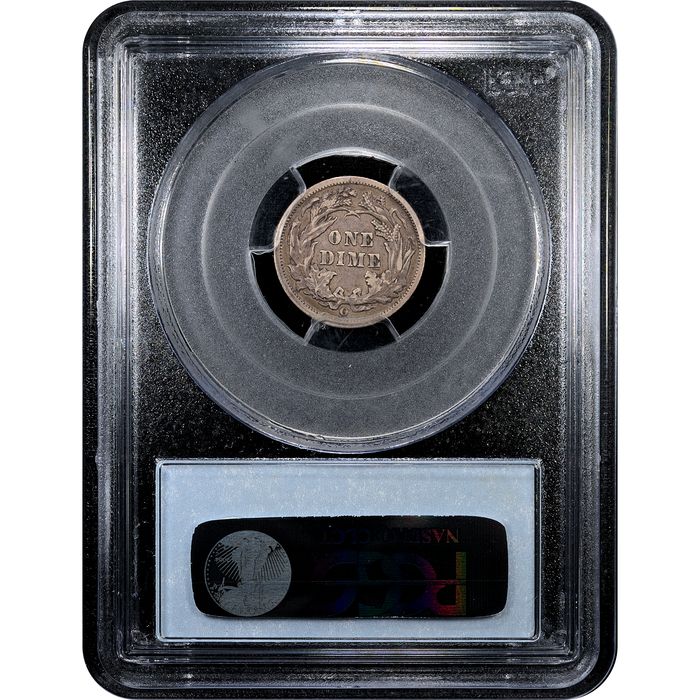 1891-O Seated Liberty Dime (10c) Reverse Slab Image