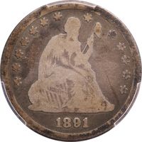 1891-O Seated Liberty Quarter (25c) Obverse Image