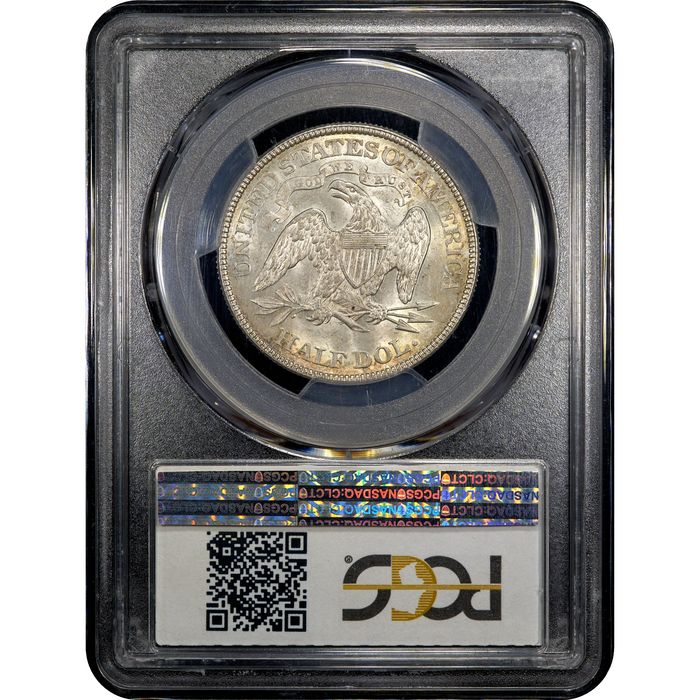 1891 Seated Liberty Half Dollar (50c) Reverse Slab Image