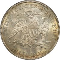1891 Seated Liberty Half Dollar (50c) Reverse Image