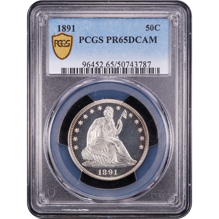 1891 Seated Liberty Half Dollar (50c) Obverse Image