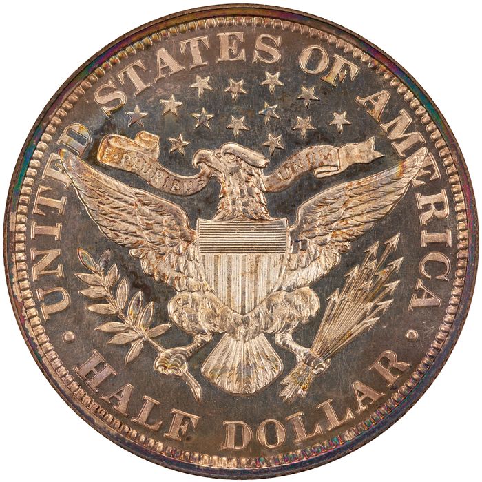 1892 5-Coin Proof Set Barber Half 50c Reverse Image