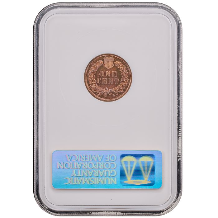 1892 5-Coin Proof Set Indian Cent 1c Reverse Slab Image