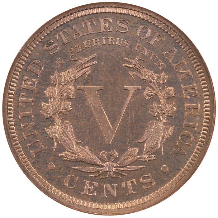 1892 5-Coin Proof Set Liberty Nickel 5c Reverse Image