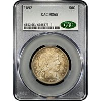 1892 Barber Half Dollar (50c) Obverse Image