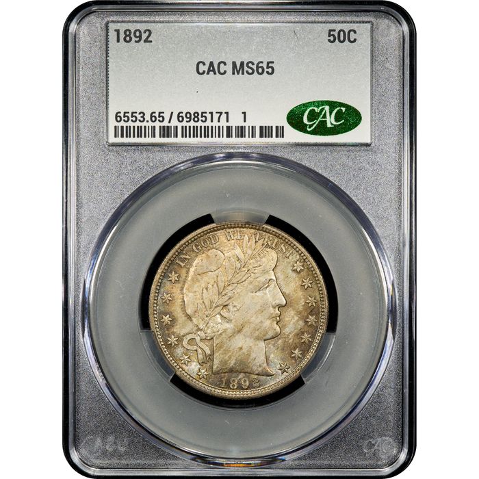 1892 Barber Half Dollar (50c) Obverse Image