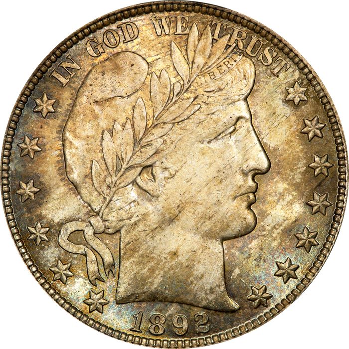 1892 Barber Half Dollar (50c) Photo 3