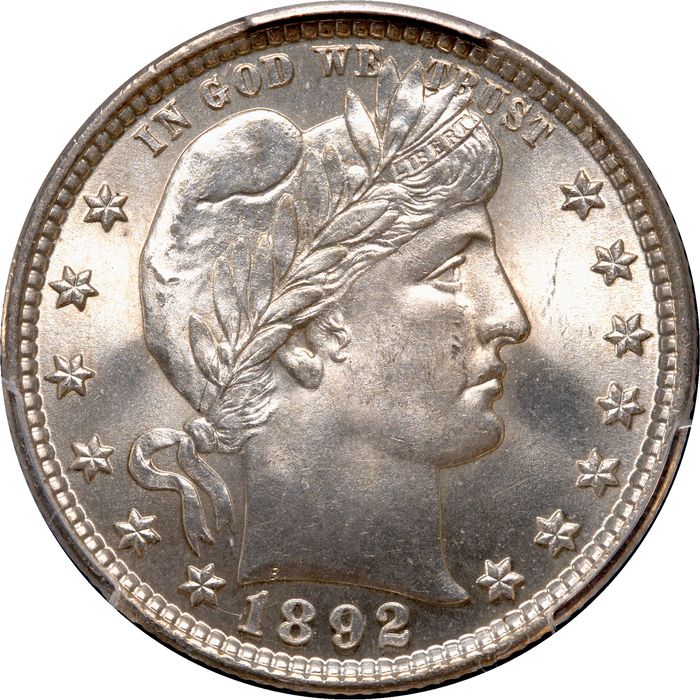 1892 Barber Quarter (25c) Photo 3