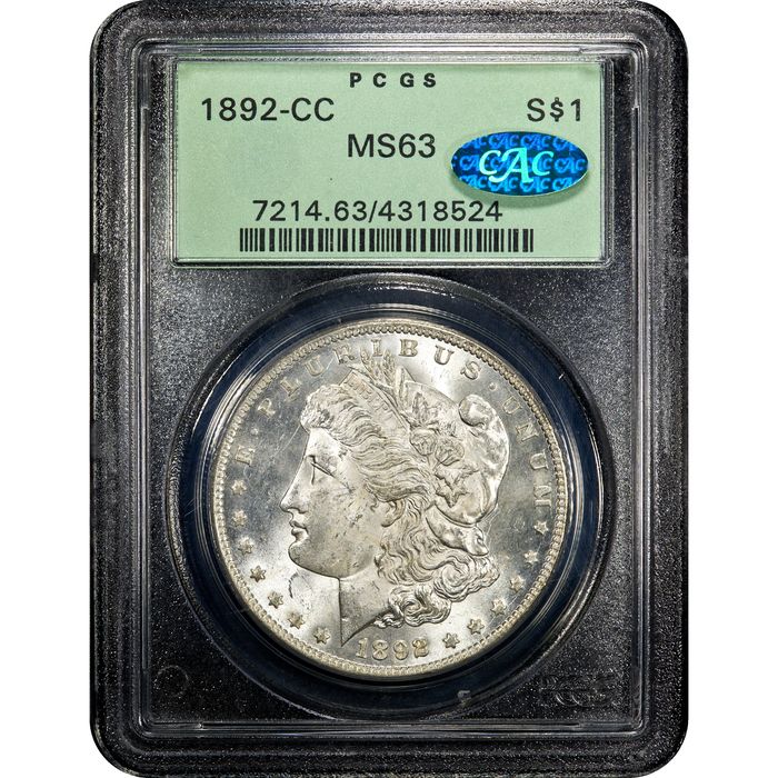 1892-CC Morgan Dollar ($1) OGH Obverse Slab Image