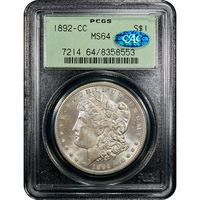 1892-CC Morgan Dollar ($1) OGH Obverse Slab Image