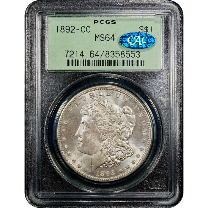 1892-CC Morgan Dollar ($1) OGH Obverse Slab Image