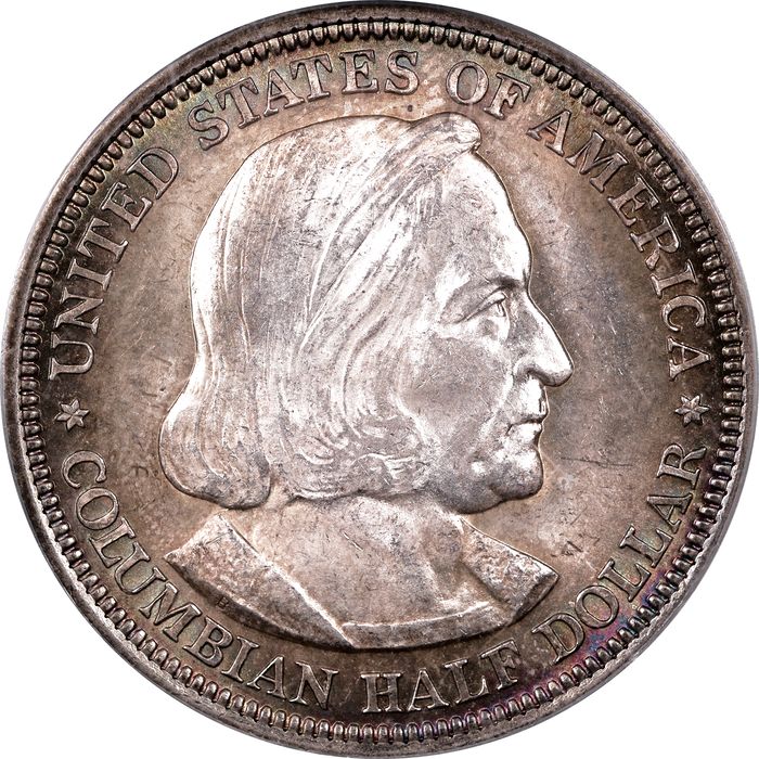 1892 Columbian Commemorative Half Dollar (50c) OGH Obverse Image