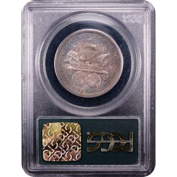 1892 Columbian Commemorative Half Dollar (50c) OGH Reverse Slab Image