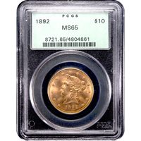 1892 Liberty Gold Eagle ($10) OGH Obverse Slab Image