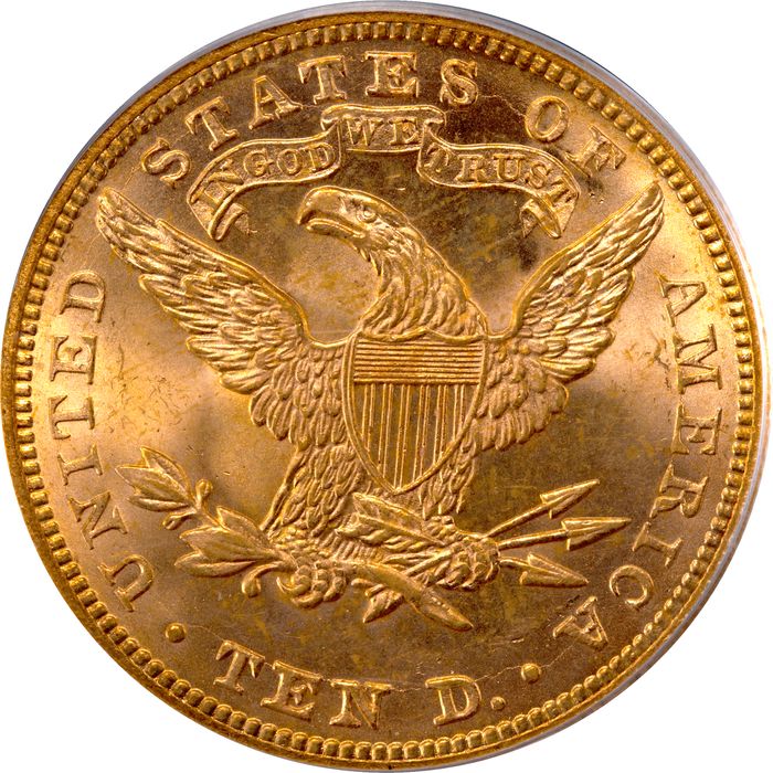 1892 Liberty Gold Eagle ($10) OGH Reverse Image