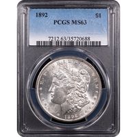 1892 Morgan Dollar ($1) Obverse Slab Image