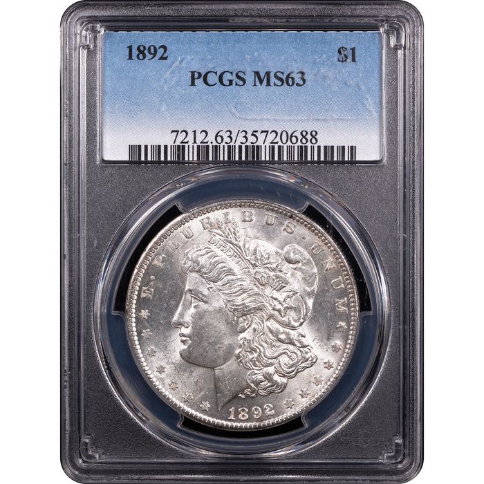 1892 Morgan Dollar ($1) Obverse Slab Image