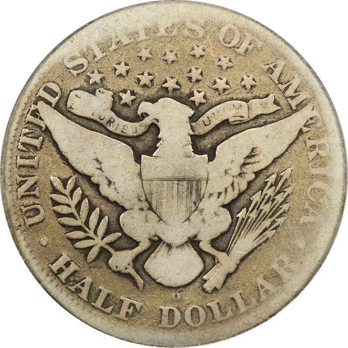 1892-O Barber Half Dollar (50c) Micro O Reverse Image