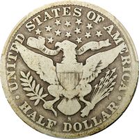 1892-S Barber Half Dollar (50c) Reverse Image