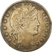 1892-S Barber Quarter (25c) Photo 3