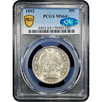1893 Barber Half Dollar (50c) Obverse Slab Image
