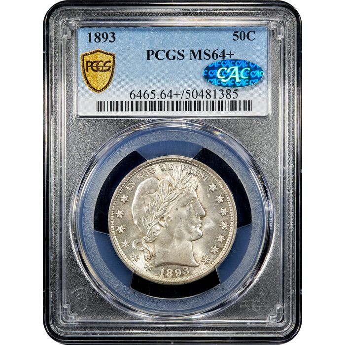 1893 Barber Half Dollar (50c) Obverse Slab Image