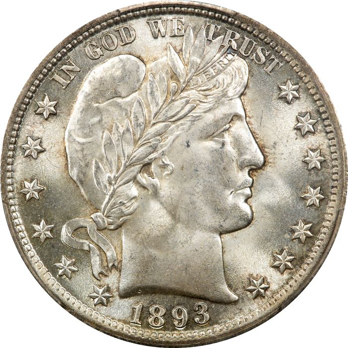 1893 Barber Half Dollar (50c) Obverse Image