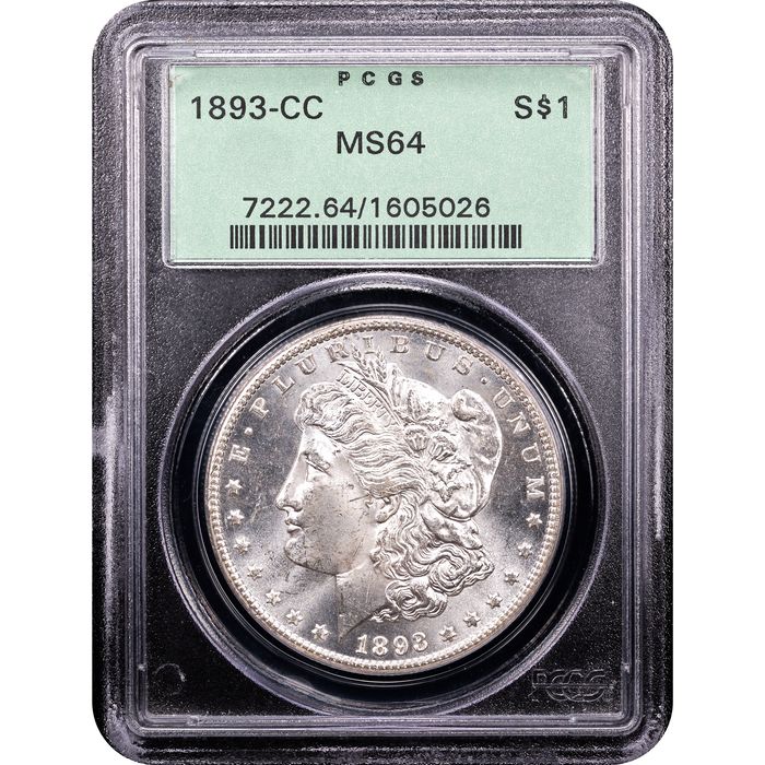 1893-CC Morgan Dollar ($1) OGH Obverse Slab Image