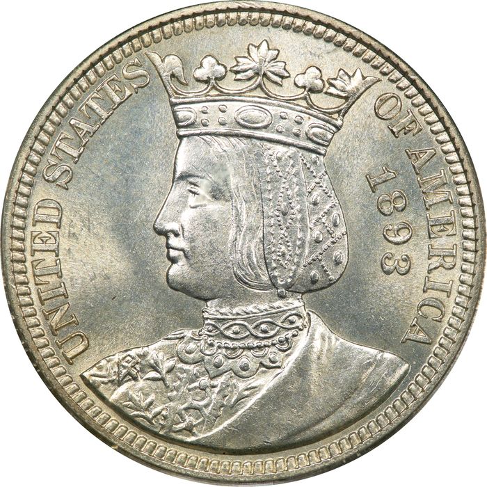1893 Isabella Commem Quarter (25c) OGH Photo 3