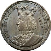 1893 Isabella Quarter (25c) Obverse Image