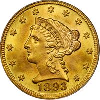 1893 Liberty Gold Quarter Eagle ($2.50) OGH Photo 3
