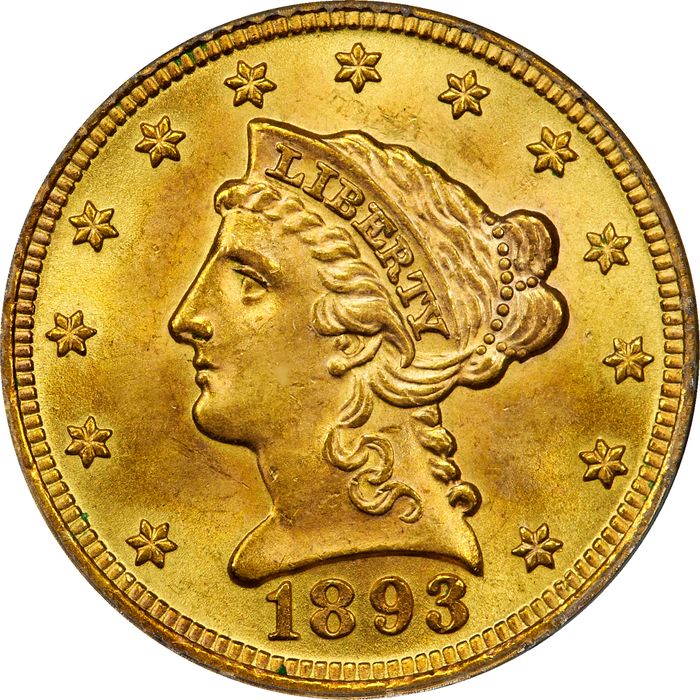1893 Liberty Gold Quarter Eagle ($2.50) OGH Photo 3
