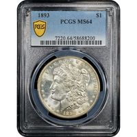 1893 Morgan Dollar ($1) Obverse Slab Image