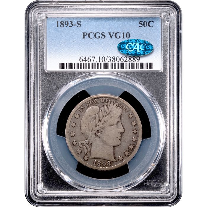 1893-S Barber Half Dollar (50c) Obverse Image