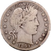 1893-S Barber Half Dollar (50c) Photo 3