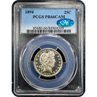 1894 Barber Quarter (25c) Obverse Slab Image