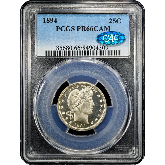 1894 Barber Quarter (25c) Obverse Slab Image