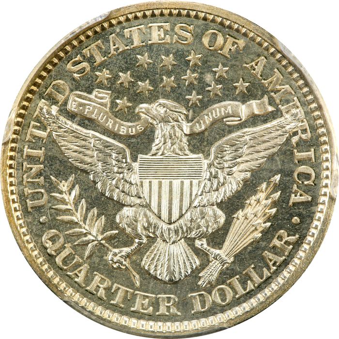 1894 Barber Quarter (25c) Reverse Image