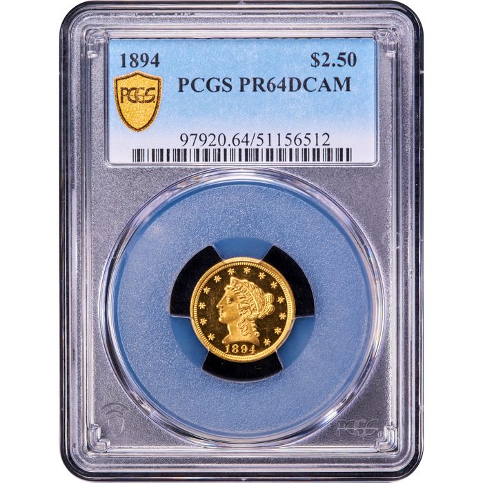 1894 Liberty Gold Quarter Eagle ($2.50) Obverse Slab Image
