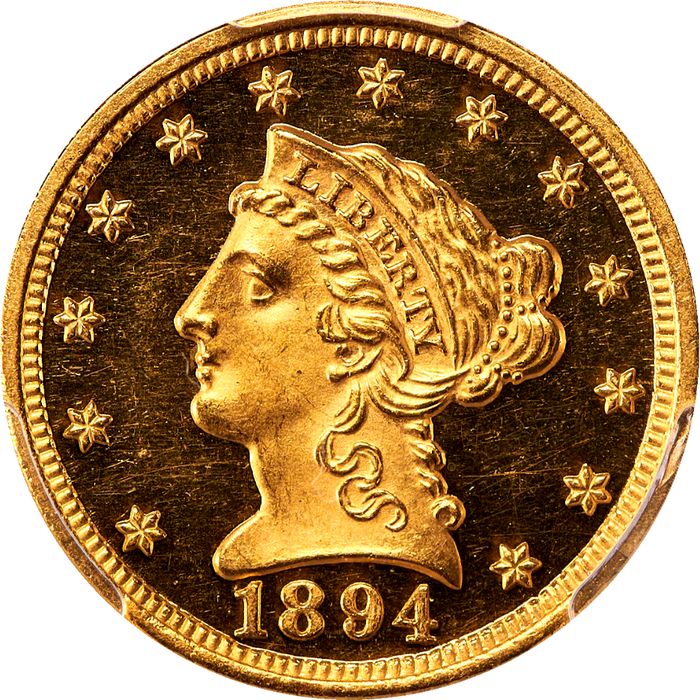 1894 Liberty Gold Quarter Eagle ($2.50) Obverse Image
